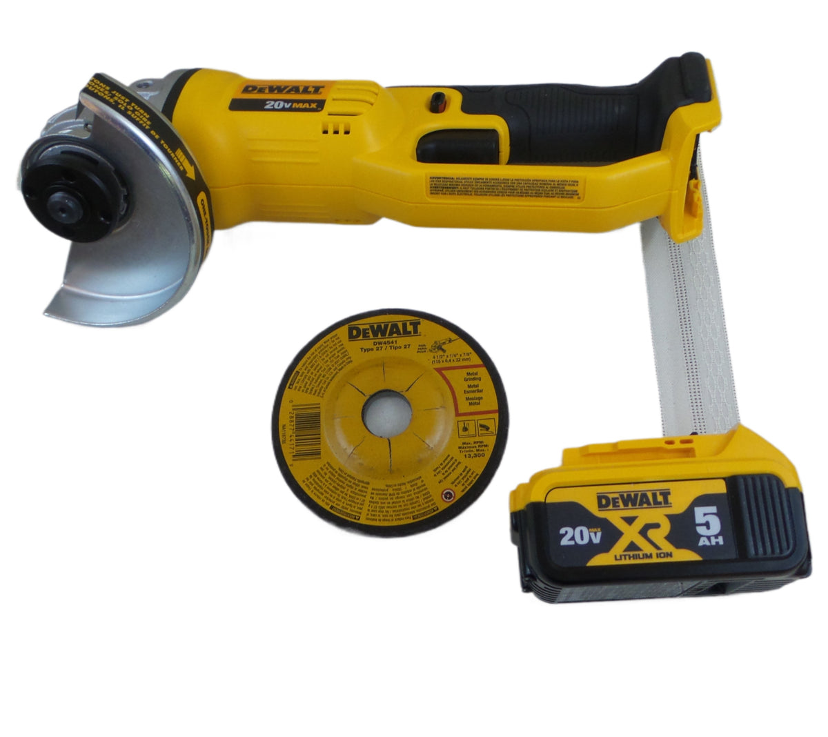 20V MAX Lithium-Ion Cordless 4.5 in. - 5 in. Angle Grinder with (1) 20V MAX Premium Lithium-Ion 6.0Ah Battery Packs